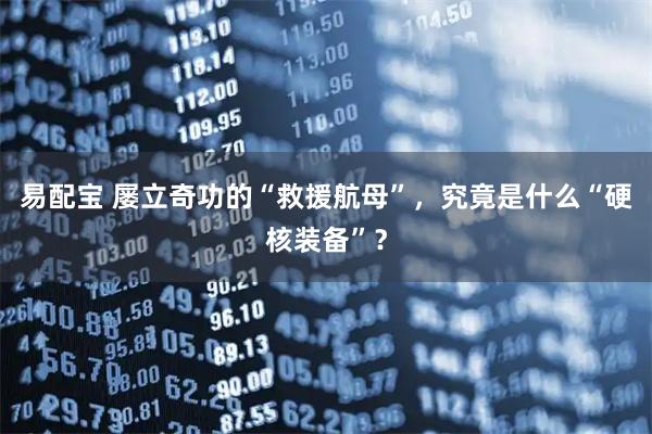 易配宝 屡立奇功的“救援航母”，究竟是什么“硬核装备”？